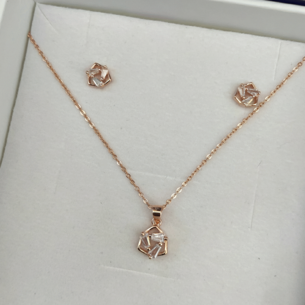 rose gold flower pendant set with red stone 925 sterling silver