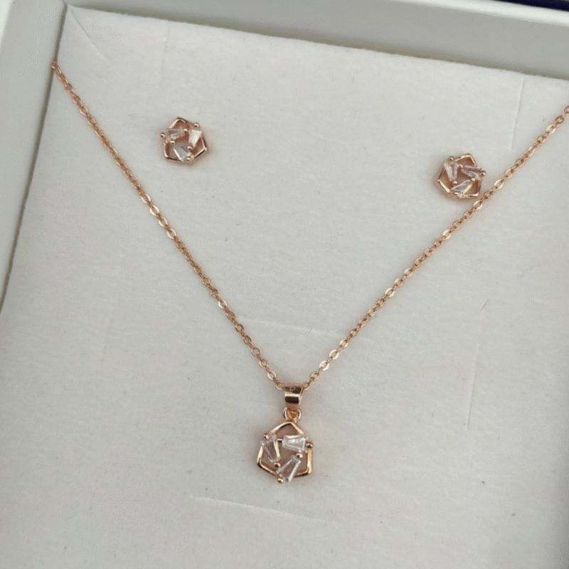 rose gold flower pendant set with red stone 925 sterling silver