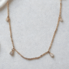 rose gold dew drop charm necklace 925 sterling silver