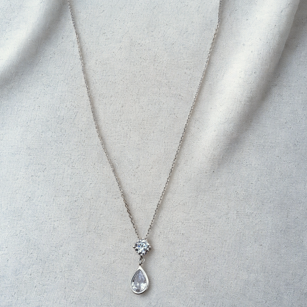 butterfly & clover 925 sterling silver necklace