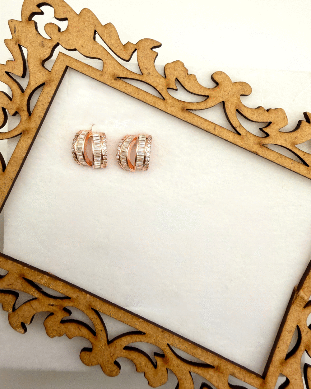 double halo sterling silver hoops