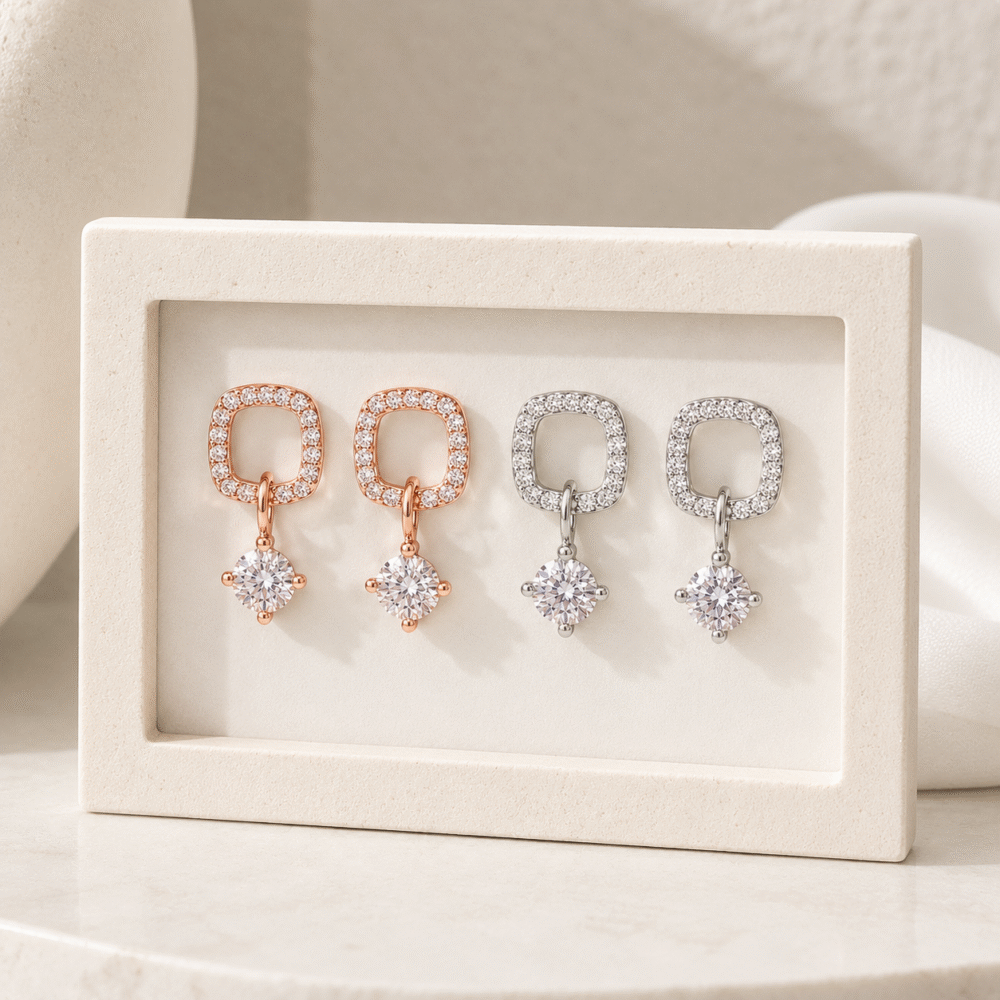 charms dropsterling silver earrings