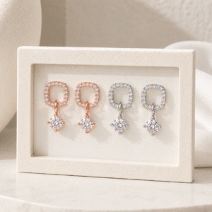 charms dropsterling silver earrings