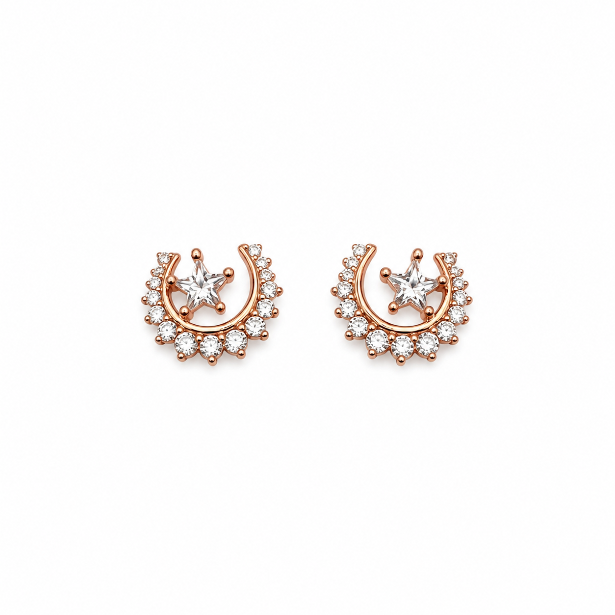 celestial stud sterling silver earrings