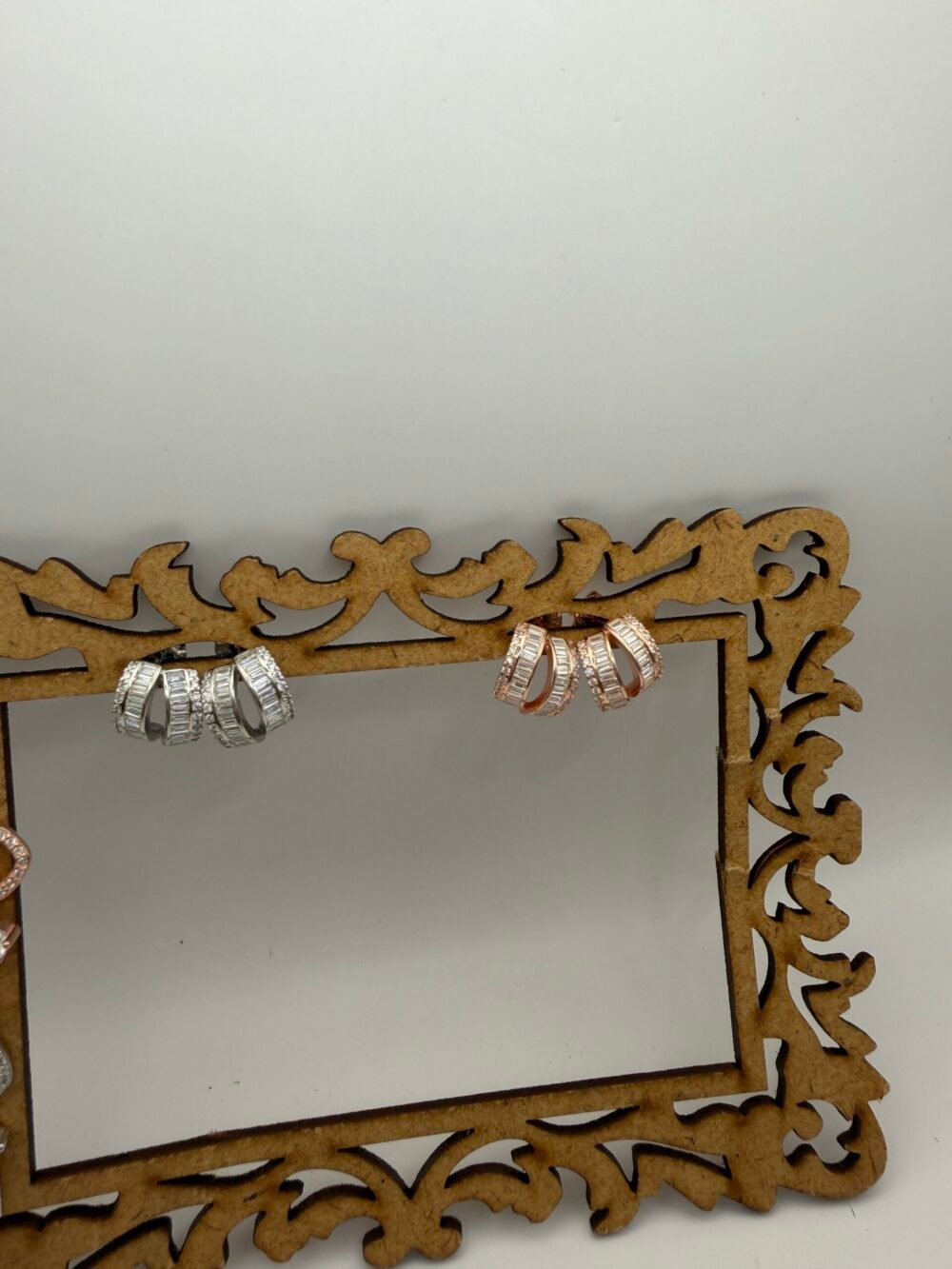 Double Halo 925 Sterling Silver Hoops