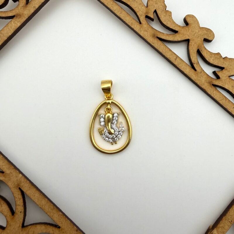 divine ganesh 925 silver pendant