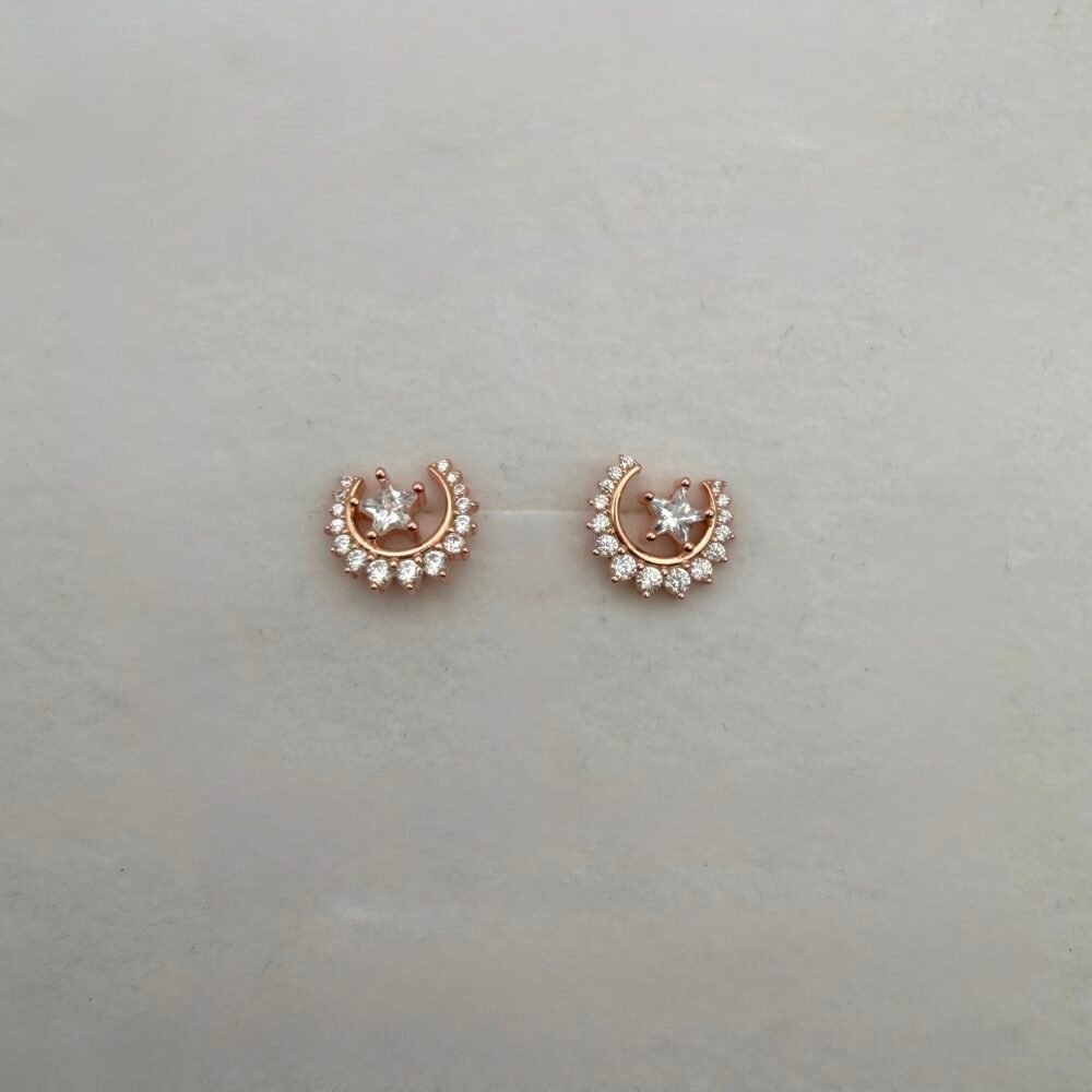 925 Sterling Silver Celestial Stud Earrings