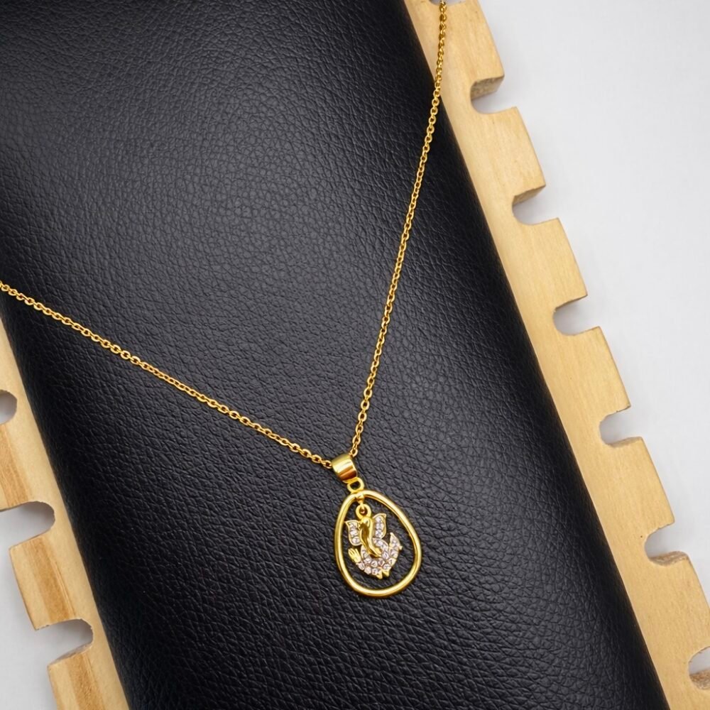 divine ganesh 925 silver pendant