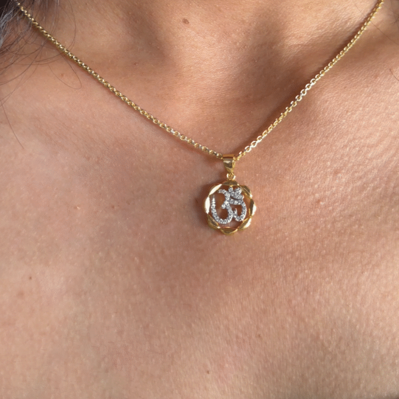 Om cirlce 925 silver pendant
