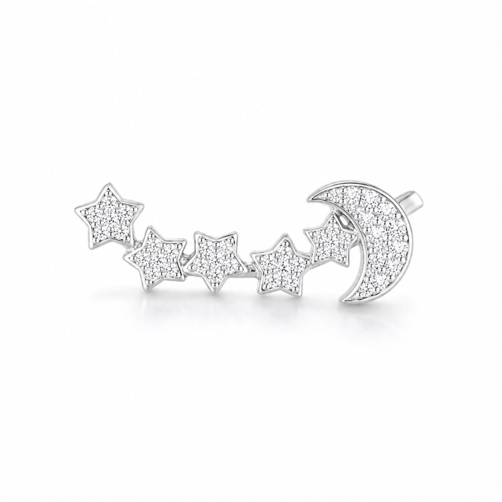 midnight ear cuff 925 sterling silver