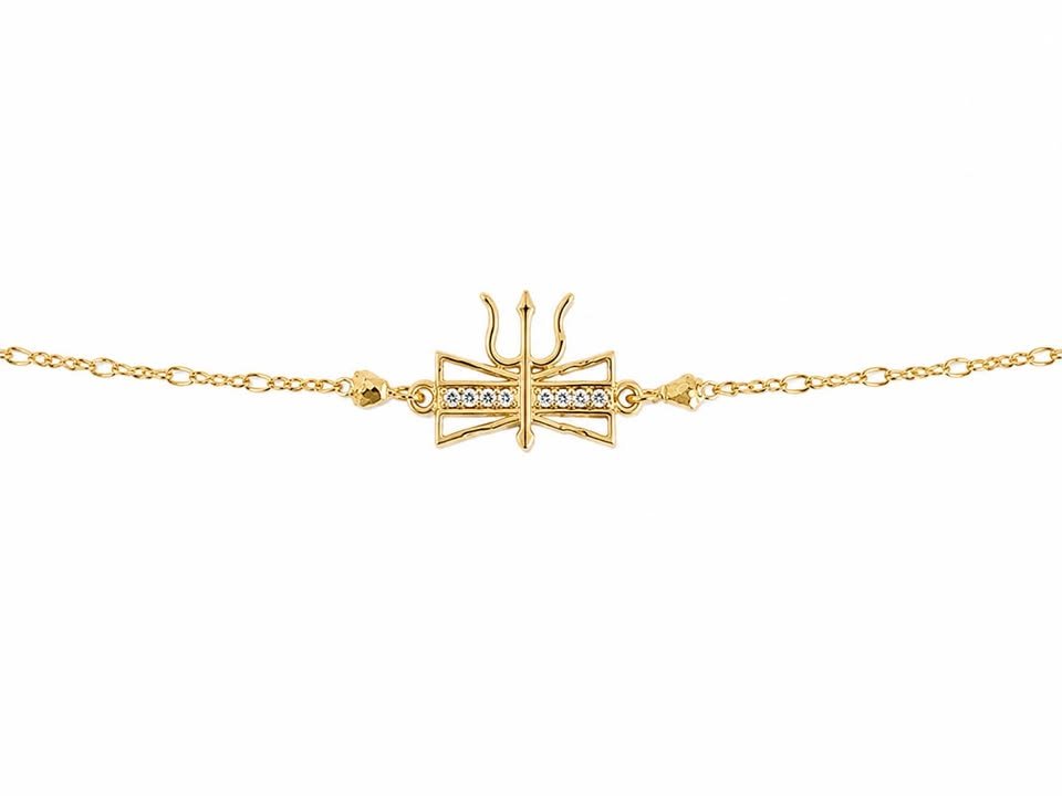 trishul damru bracelet – 925 sterling silver