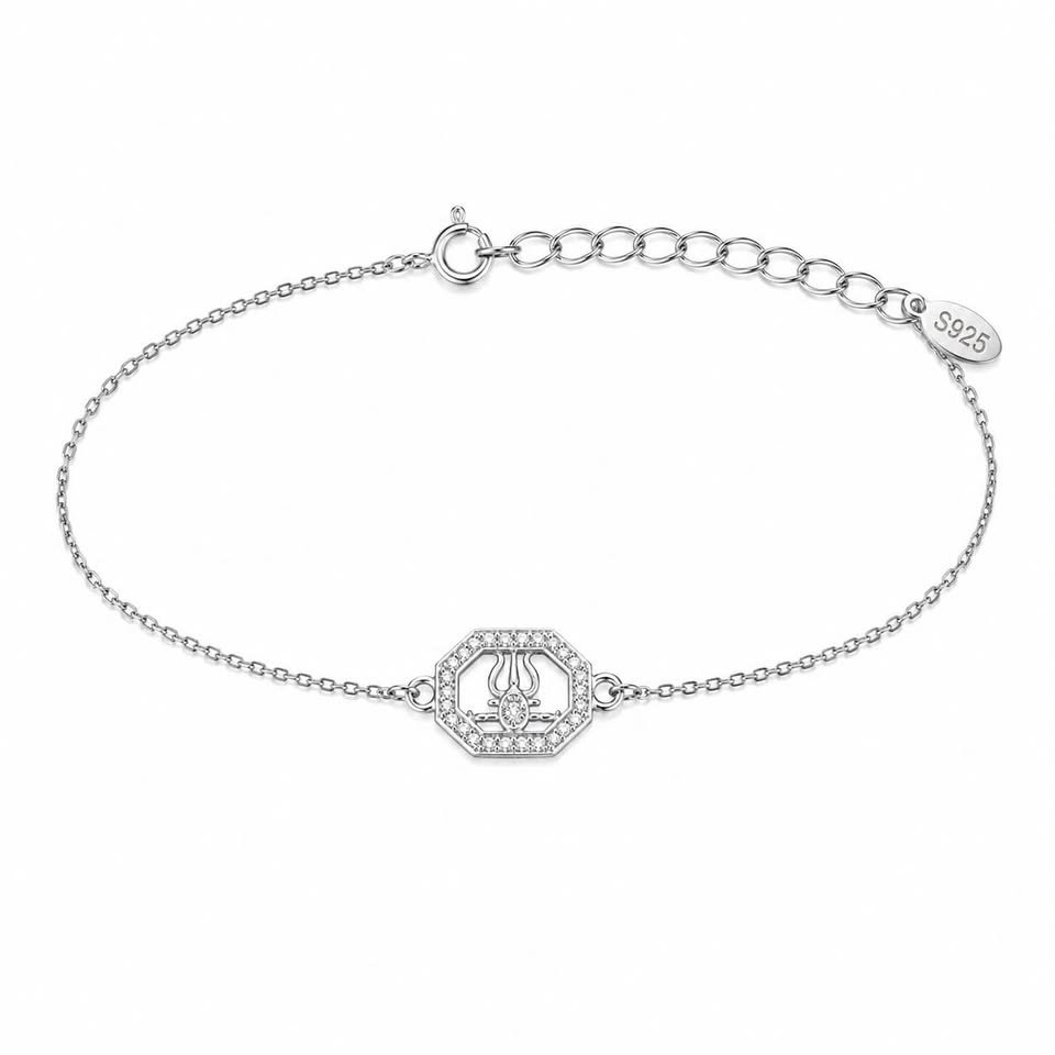 Mahadev Trishul Bracelet – 925 Sterling Silver
