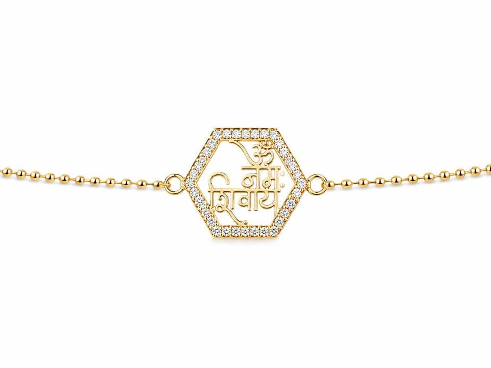 Om Namah Shivay Bracelet – 925 Sterling Silver