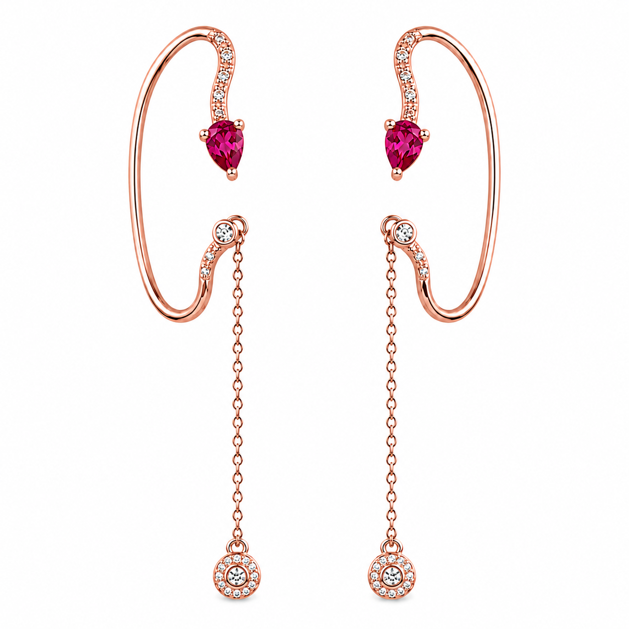 ophidia ear cuff | 925 sterling silver | rose gold pink sapphire
