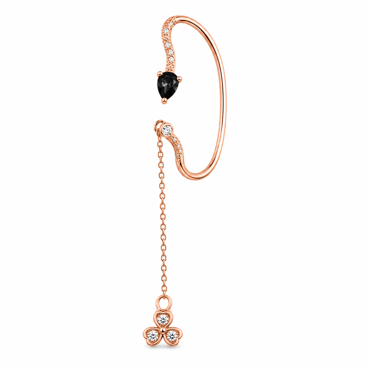 ophidia ear cuff | 925 sterling silver | rose gold pink sapphire