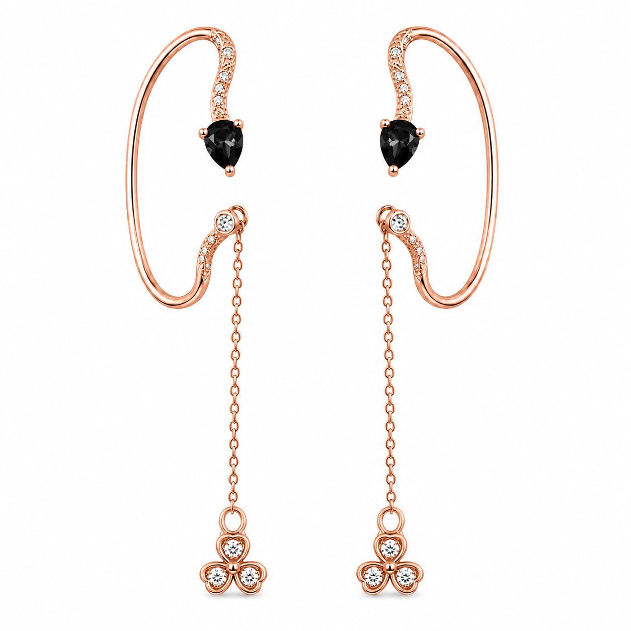 ophidia ear cuff | 925 sterling silver | rose gold pink sapphire