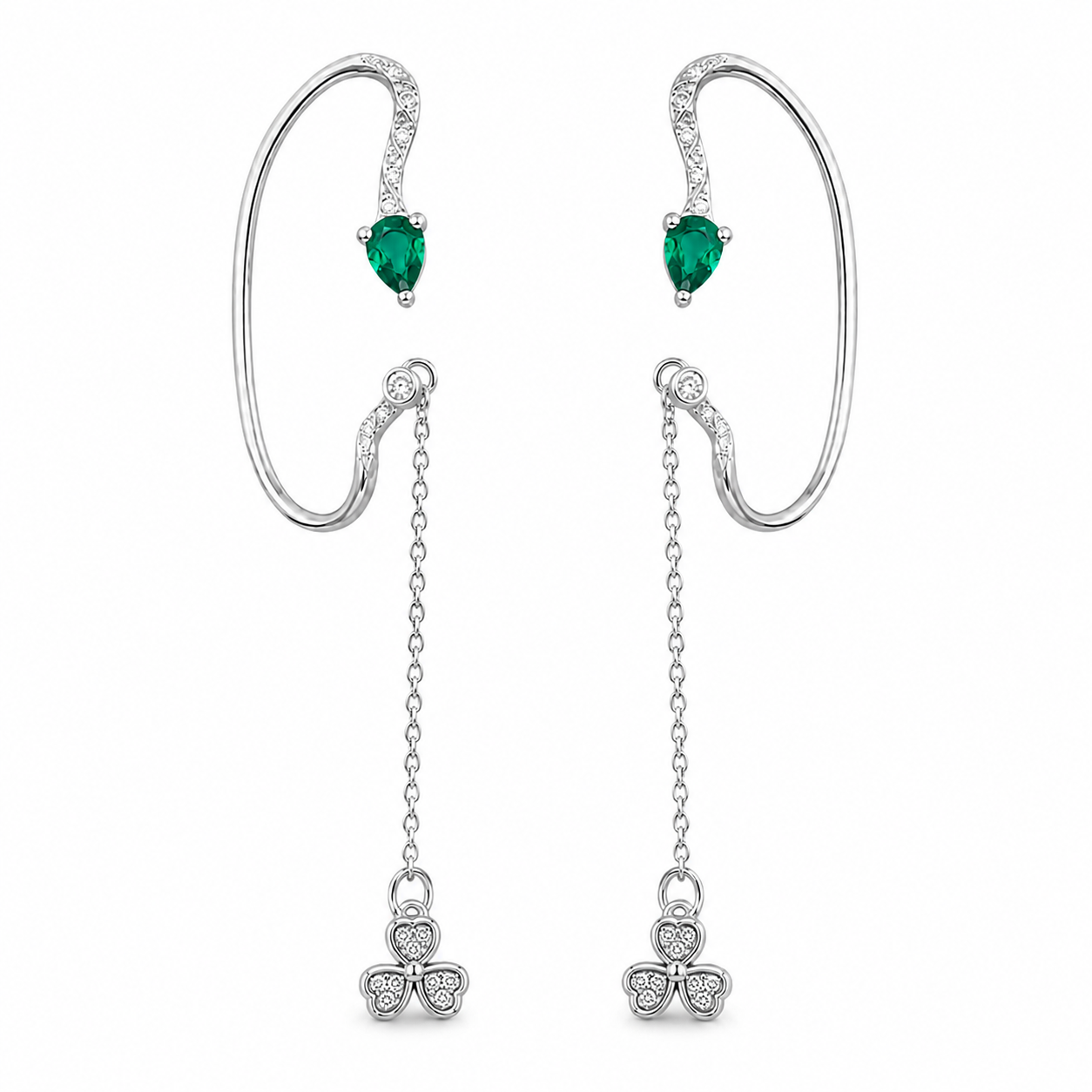 ophidia ear cuff | 925 sterling silver | rose gold pink sapphire