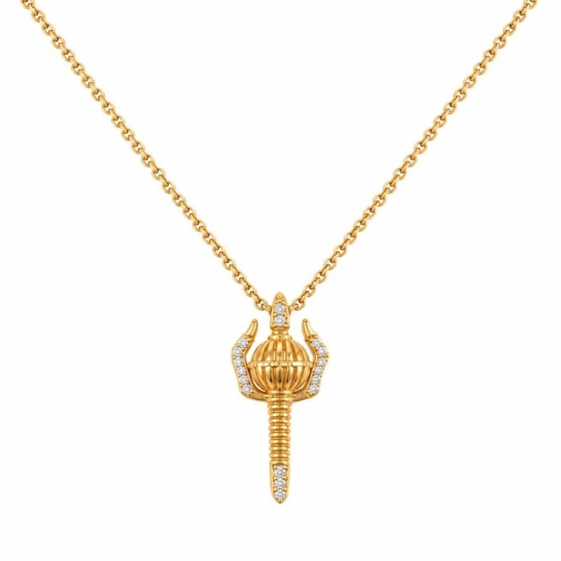 hanuman gada 925 silver pendant